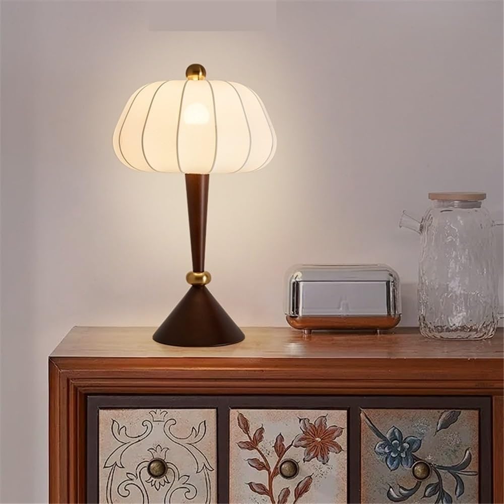 Lampada da comodino Lampada da tavolo retrò in legno for soggiorno accanto al divano Lampade per la camera da letto