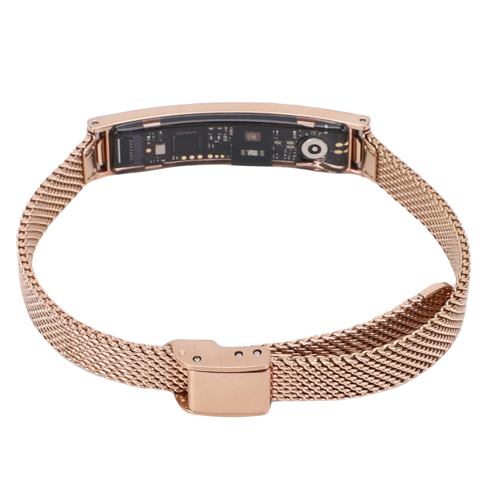 banapoy Bracelet Intelligent, Traqueurs de Fitness, Cadeaux pour Noël, Femmes et Hommes, Téléphone Bluetooth, Obturateur à Distance, étanche pour la Course à Pied, Le Cyclisme (Gold)