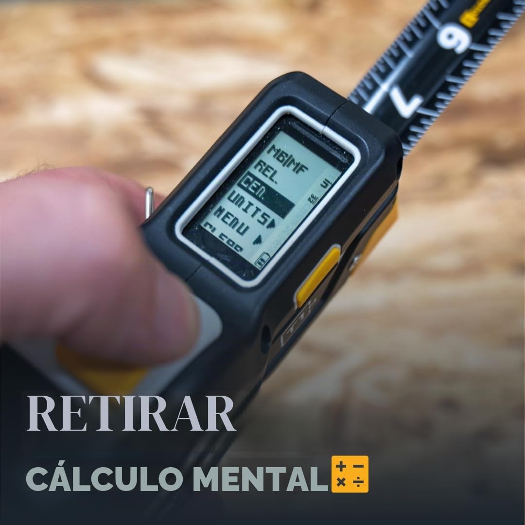 REEKON T1M - Cinta digital métrica (7,6 m) - Herramienta de medición y seguimiento inteligente Bluetooth, precisión de 0,5 mm, memoria 1000+ medidas, pantalla LCD, batería recargable 150+ horas