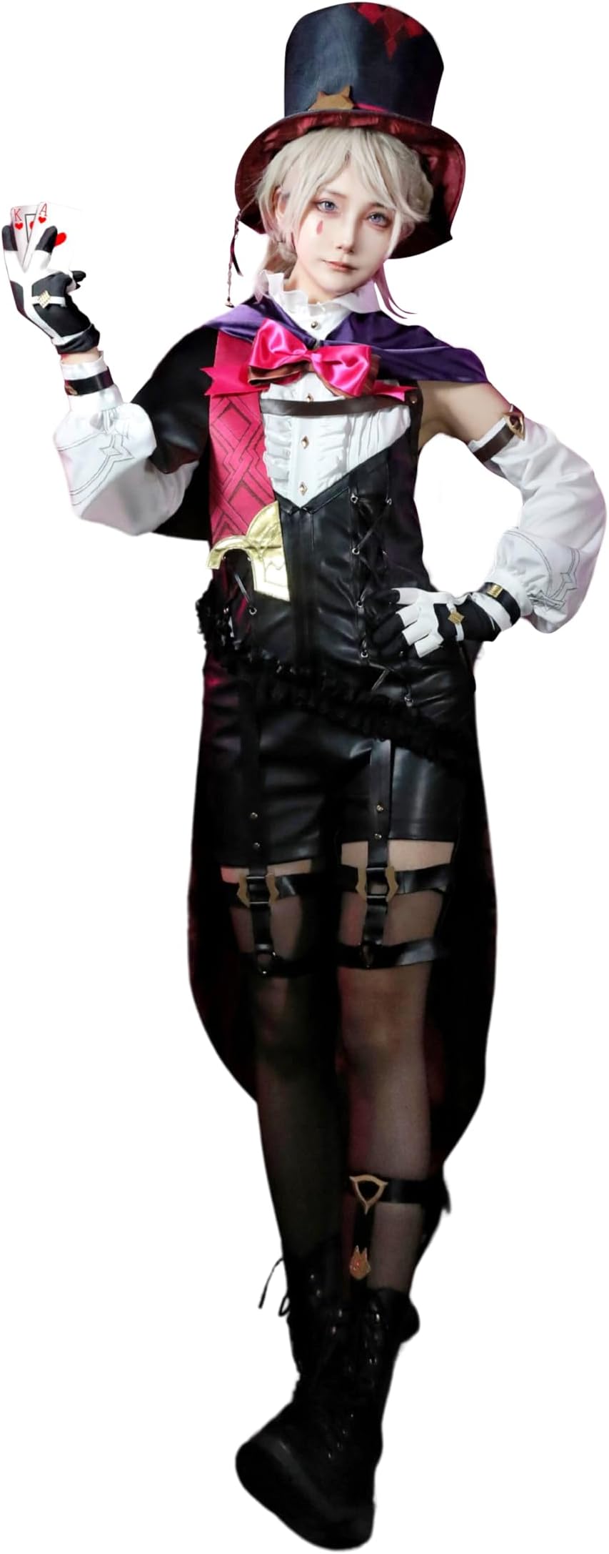 Cosfun Game Genshin Impact Lyney Cosplay Costume Halloween Outfits Upgraded Ver C08257