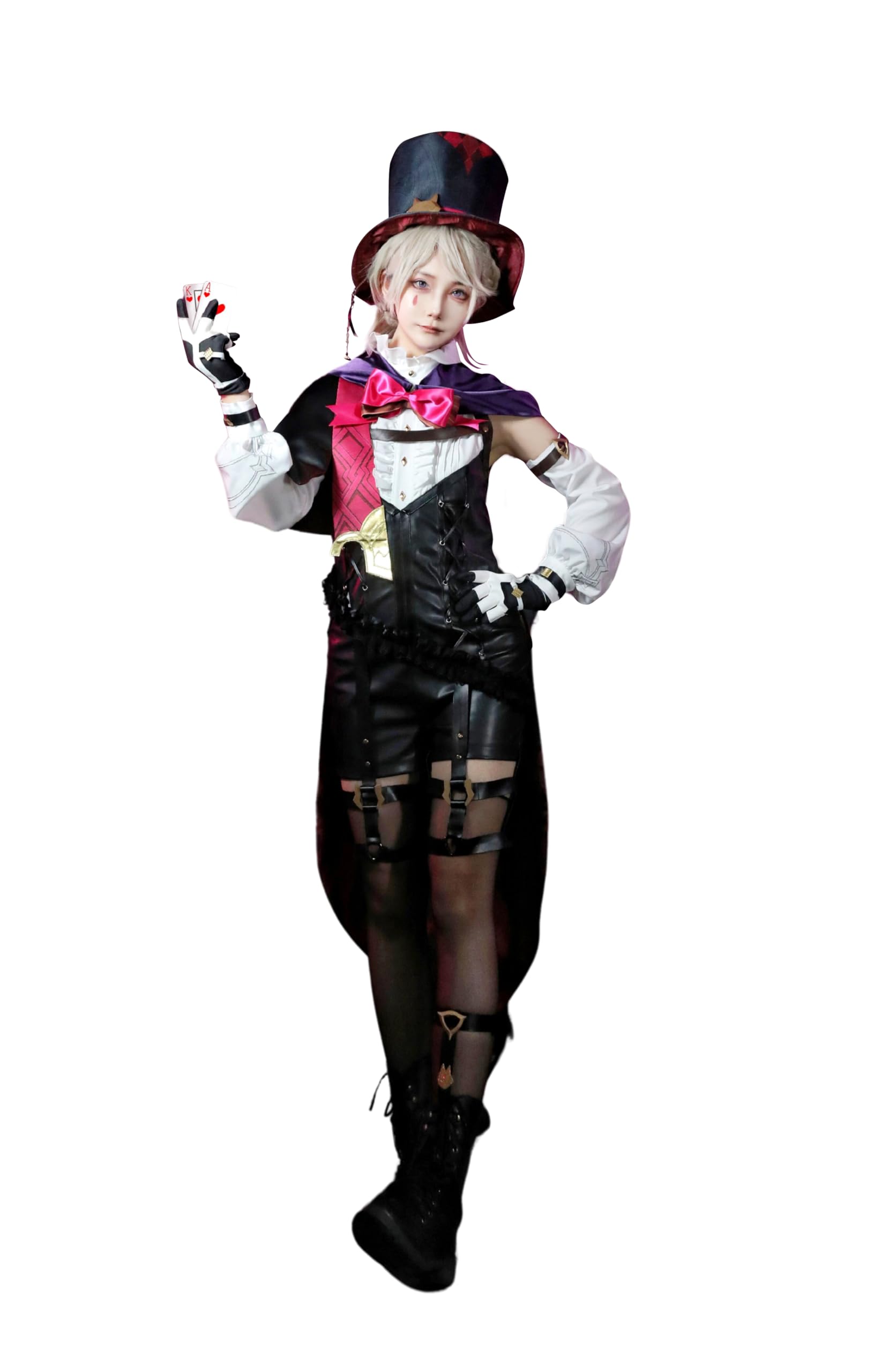 Cosfun Game Genshin Impact Lyney Cosplay Costume Halloween Outfits Upgraded Ver C08257