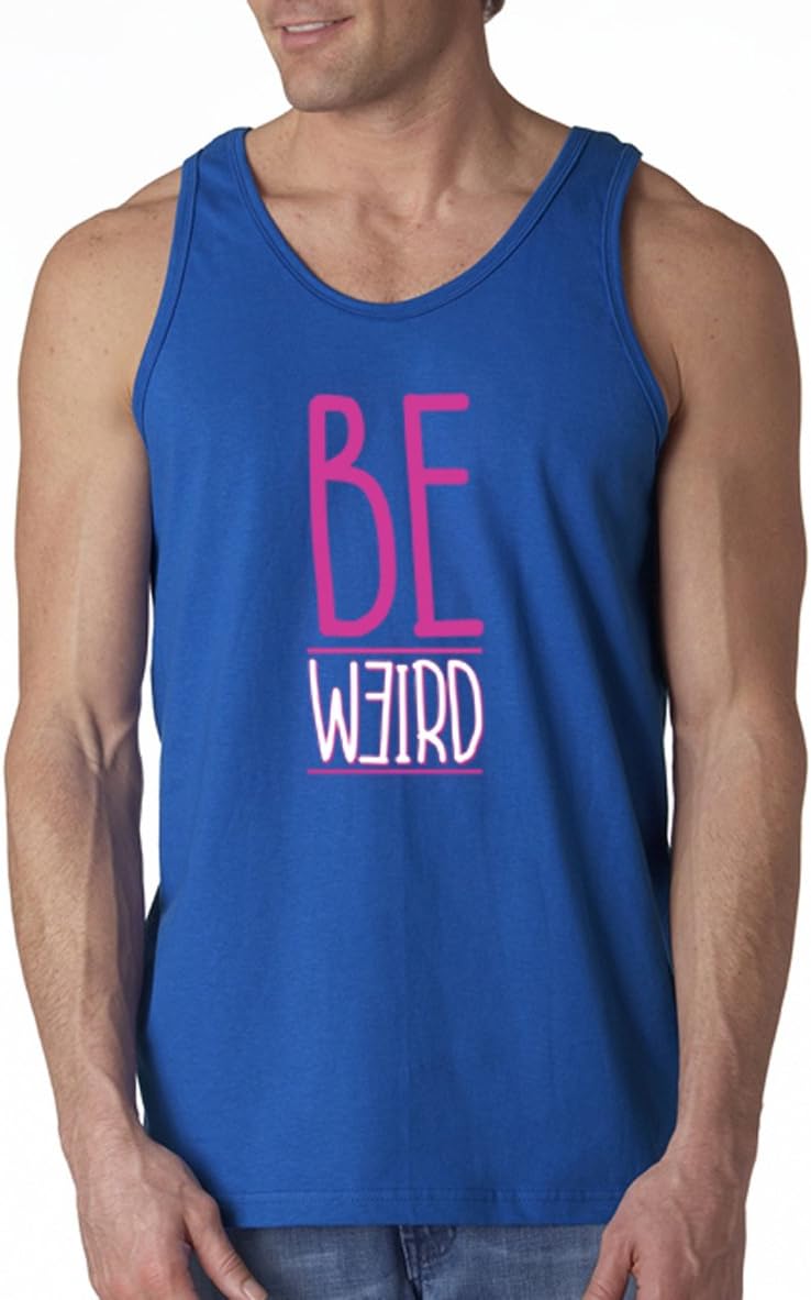 Be Weird Men's Tank Top Cool Fashion Funny Alternative Culture Tank Tops Royal Blue