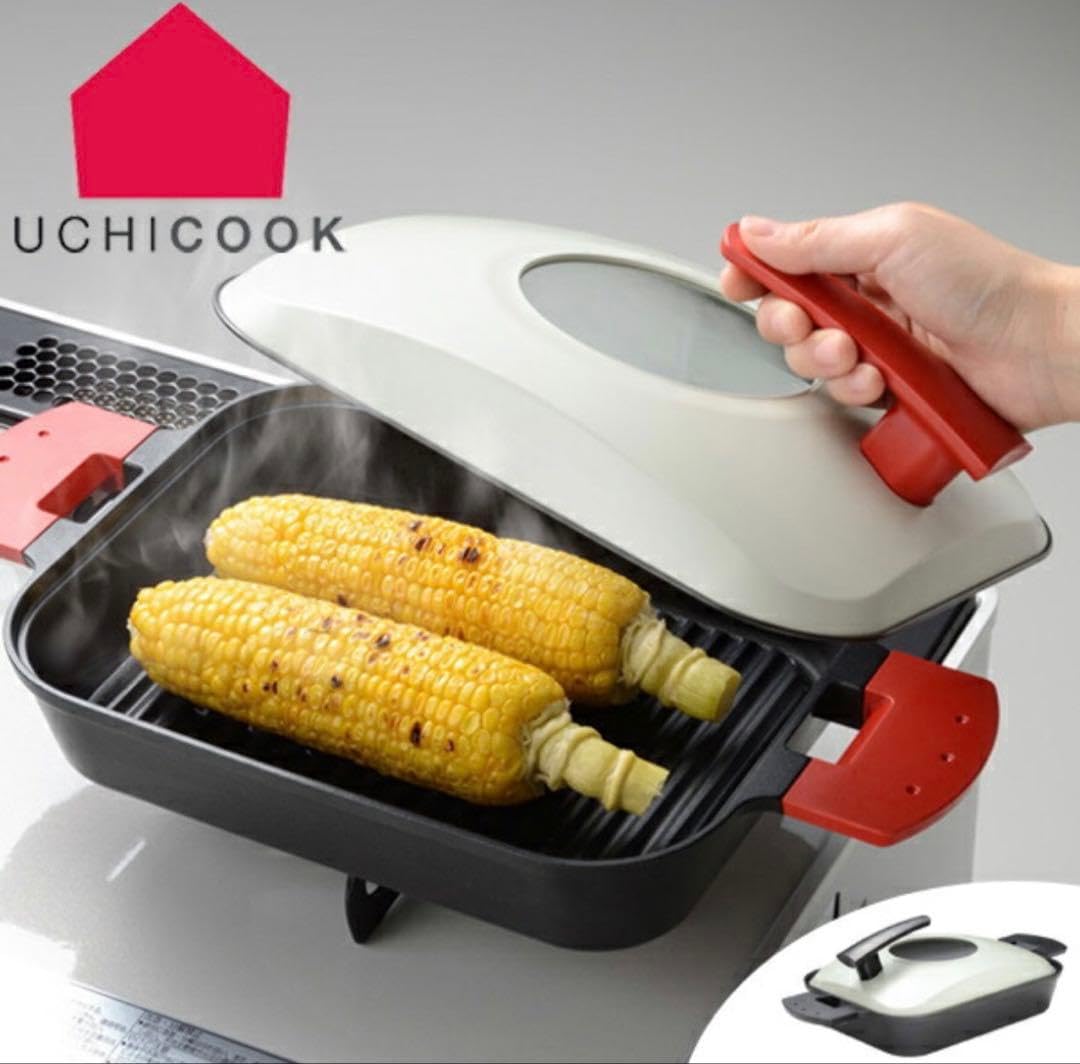 UCHICOOK スチームロースター　ガスコンロ直置きホットプレート Amazon.co.jp: オークス ウチクック スチームグリル ロースター 蓋付き