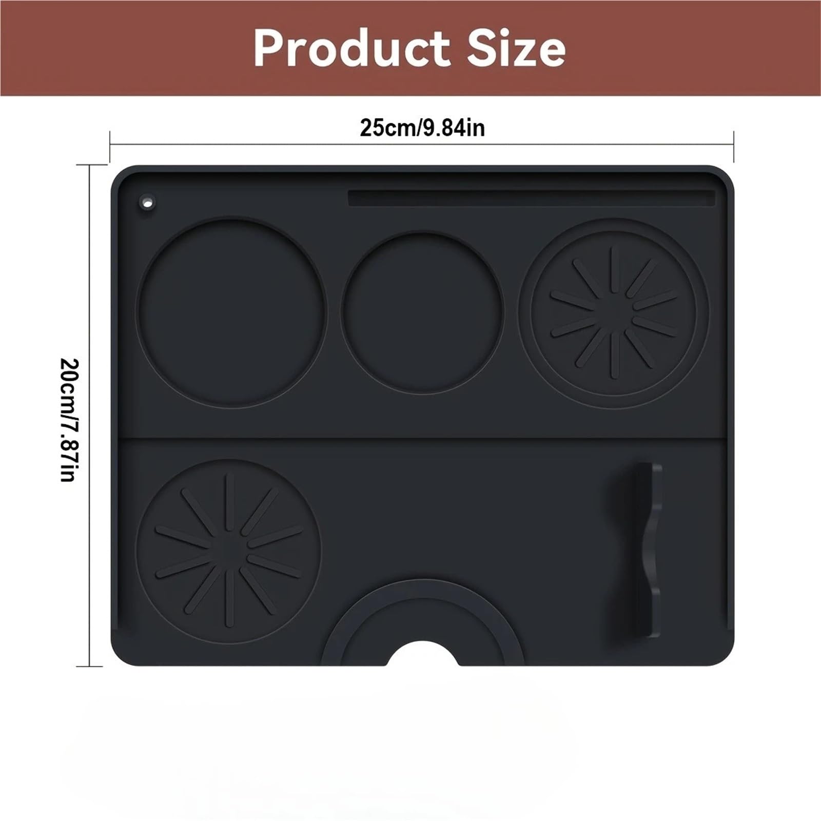 2pcs Coffee Tamping Mat Silicone Non Slip Holder Pad Press Cushion Tool Accessory Tamp Station for Home And Cafe(Grey)