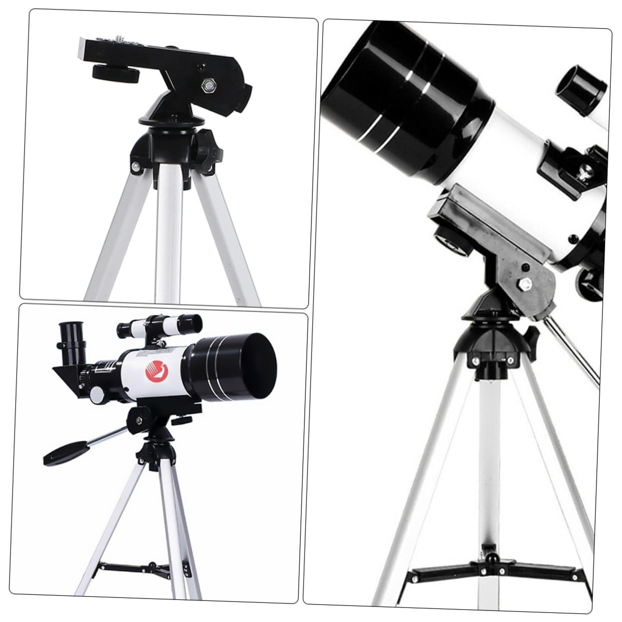 POPETPOP 1set Telescopio Astronomico con Treppiede e Adattatore per Smartphone Obiettivo Rifrattore Professionale con Lenti Fmc per Osservazione e Fotografia