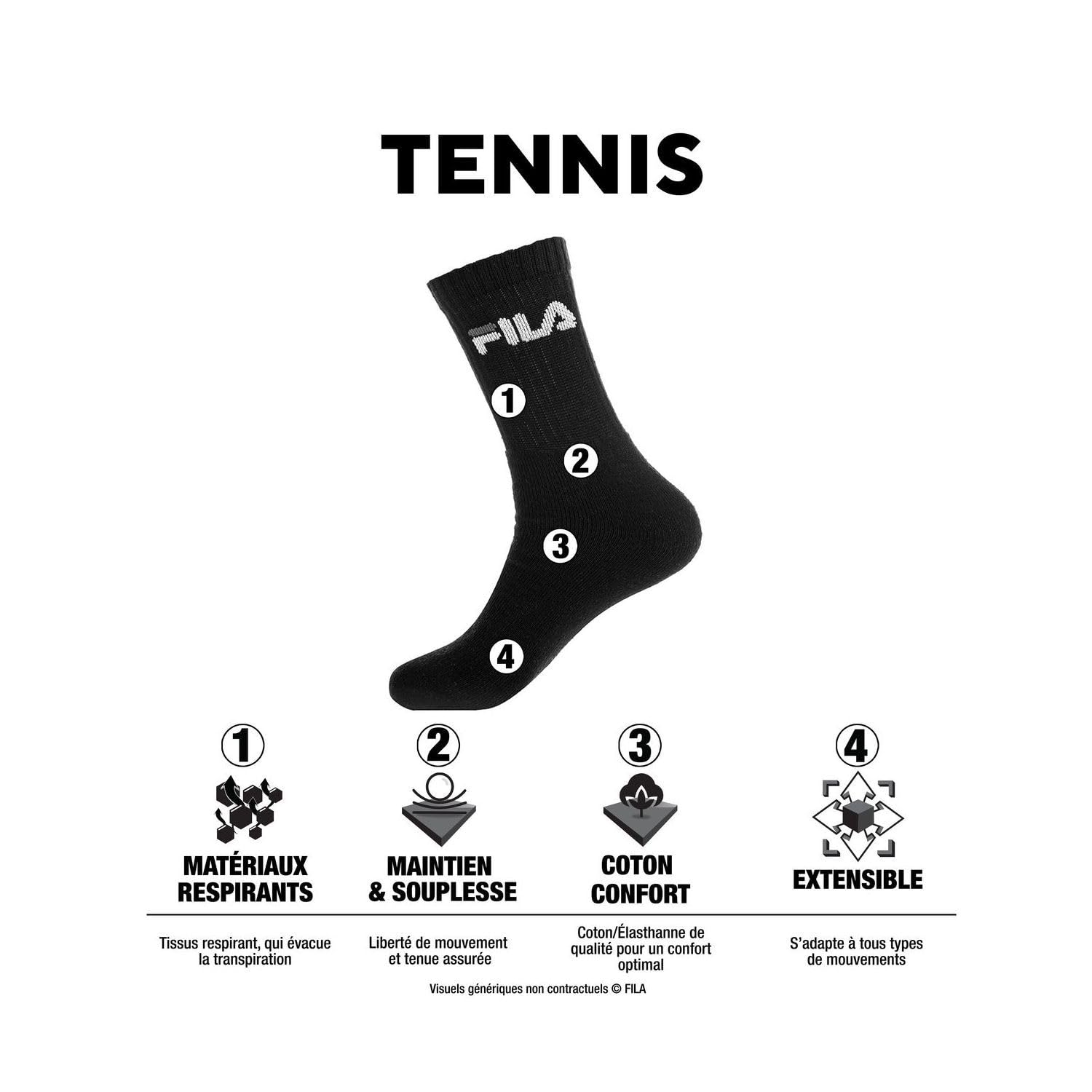 Chaussette Femme Sport - Lot de 6 - Chaussettes Hautes Femme, Tennis