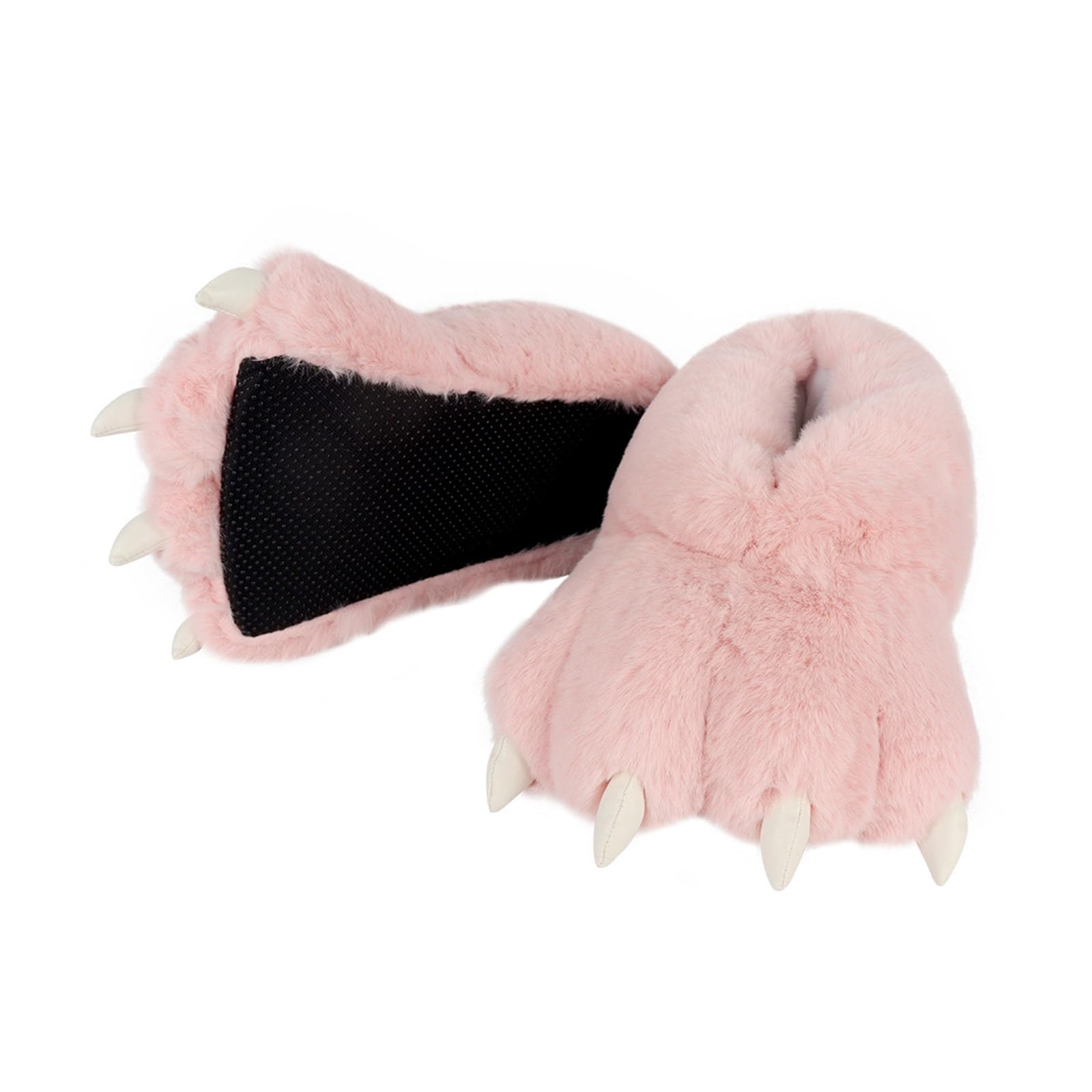 Animal Paws Slippers Plush Warm Home Closed Back Shoes Fuzzy Funny Furry Claw For Cosplay Holiday Indoor Winter Footwear Fuzzy Cozy Warm Indoor Sock Shoes