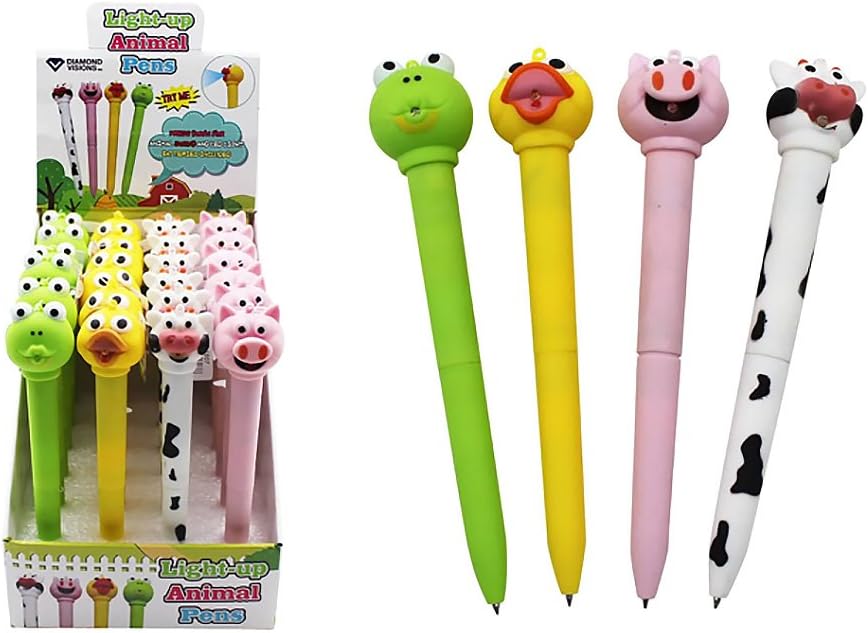Diamond Visions 08-1607 Light Up Animal Pen Multipack in Assorted Animals and Colors (2 Pens)
