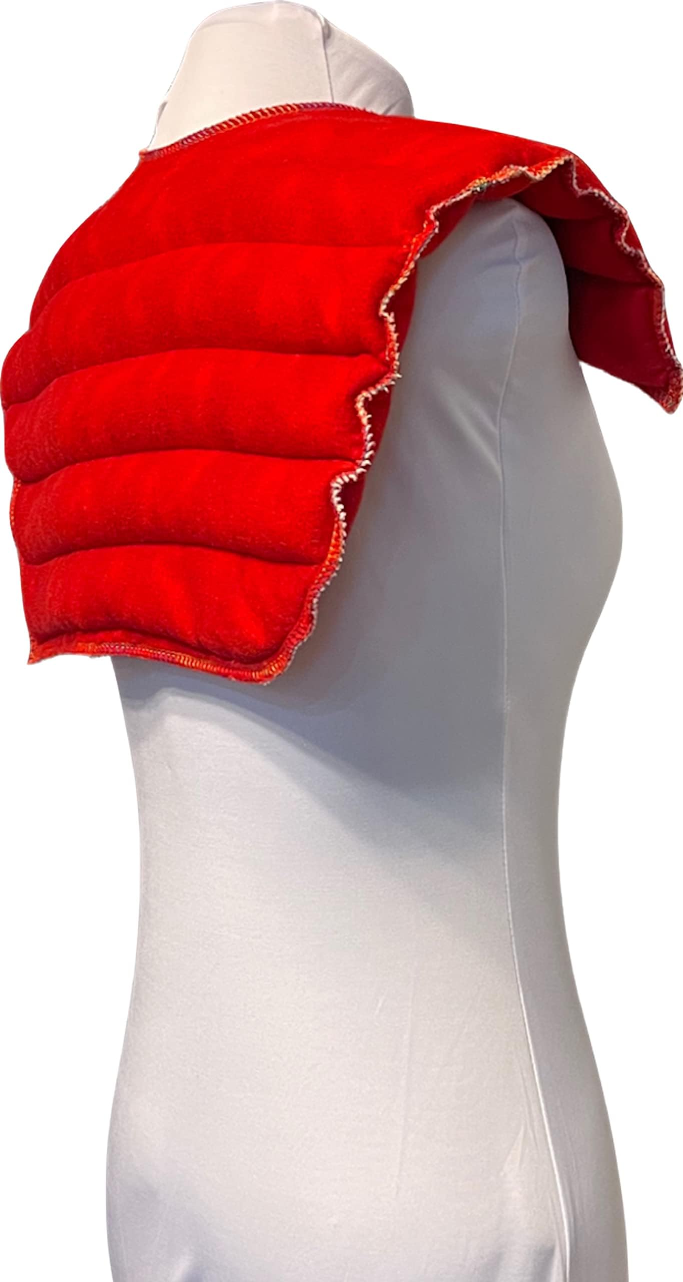 XL Rice Flax Hot Cold Pack, XL Shoulder Wrap, Organic Heat Therapy, Herbal, Aromatherapeutic, Unscented