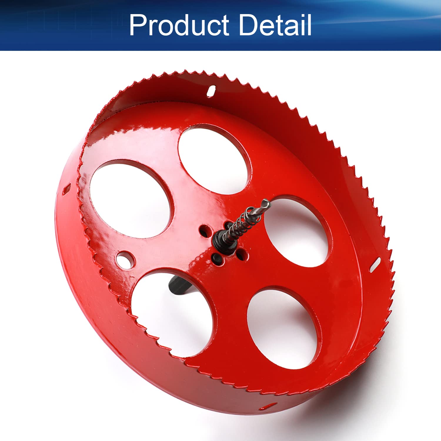 Auniwaig 205mm/8 Bi-Metal Hole Saw 25mm/1" Deep Bimetal Hole Cutter HSS Drill Bit for Cutting Metal Wood Plastic