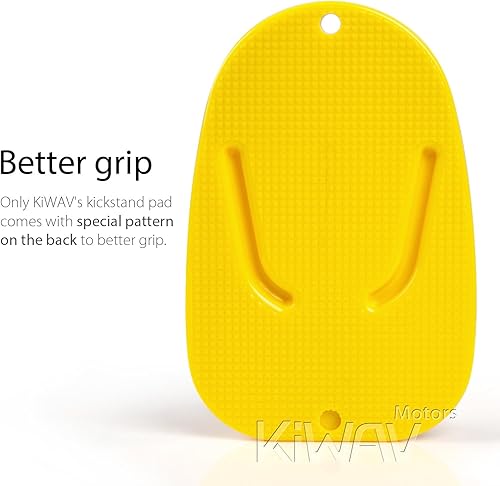 Miniatura 9 de KiWAV Accesorio de soporte de placa de soporte para motocicleta, color negro, suelo suave, hierba, pavimento caliente, estacionamiento al aire