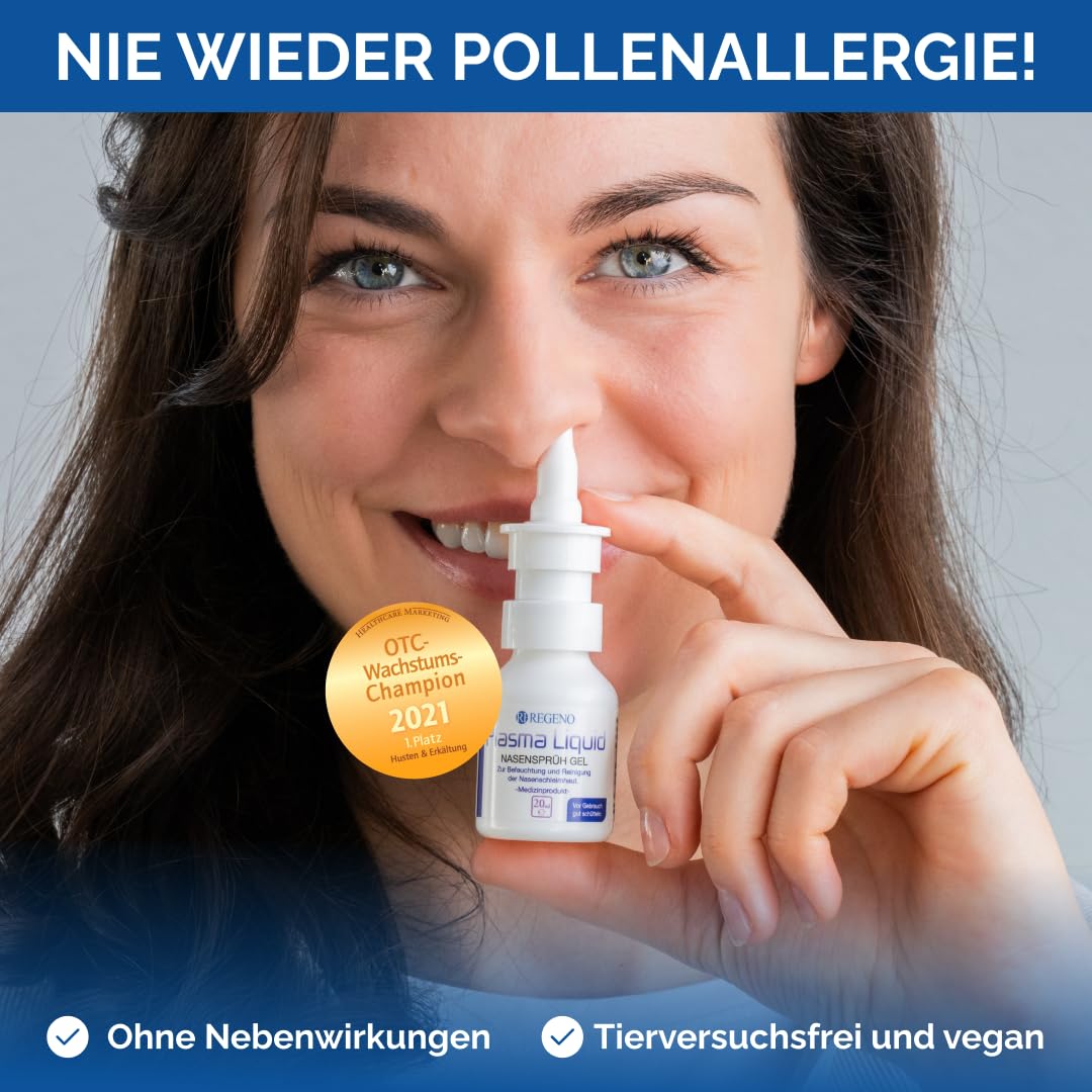 Plasma Liquid Nasensprühgel 2x 20 ml + Lippenpflegestift - der Schutz gegen Viren - mit in Studien nachgewiesener Schutzwirkung - hilfreich bei Sinusitis, Pollenallergie + Infekten
