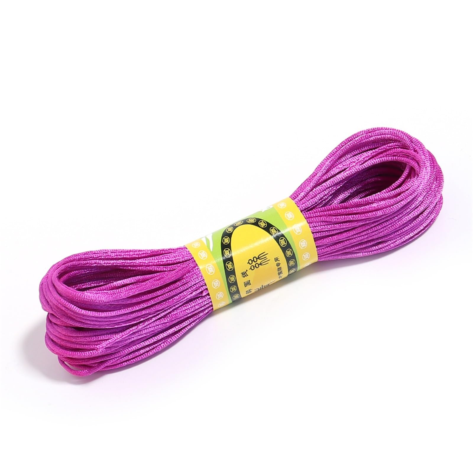 Nylon Cord Thread 10Pieces Nylon Black Rattail Satin Chinese Knotting Silk Macrame Cord Beading Braided Shamballa String Thread for Making Bracelet, Necklace, Chinese Knot(APRICOT,2mm 20m)