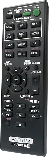 Miniatura 4 de Allimity RM-ADU138 RMADU138 Control remoto de repuesto compatible con Sony DVD Home Theater System DAV-TZ140 SS-CT121 SS-TS121 SS-WS121 DAVTZ140
