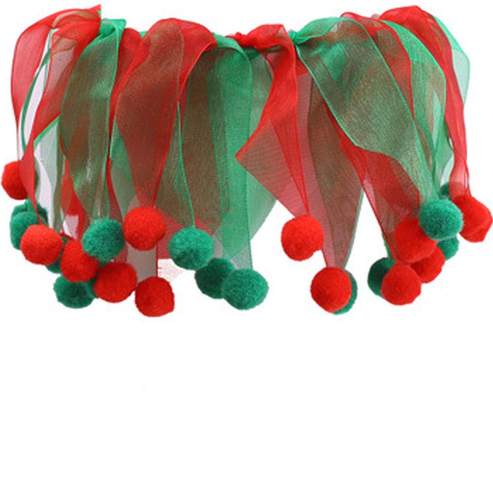 Christmas Pet Collar - Red & Green Adjustable Holiday Ornament For Cats & Dogs