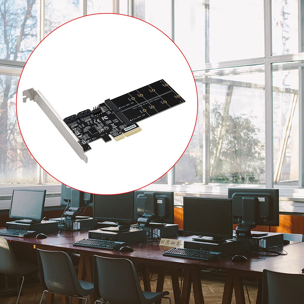 PCIe3.0 X1 X4 dla M.2 SATA SSD na PCIe X1 konwerter karty adapter z 2xM2 2xSAT