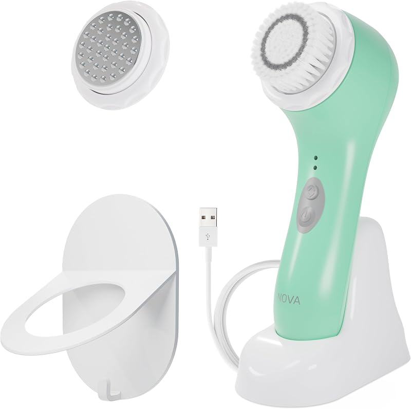 Escova elétrica sônica para limpeza facial e sistema de aplicação de sérum SPA SCIENCES NOVA Mint