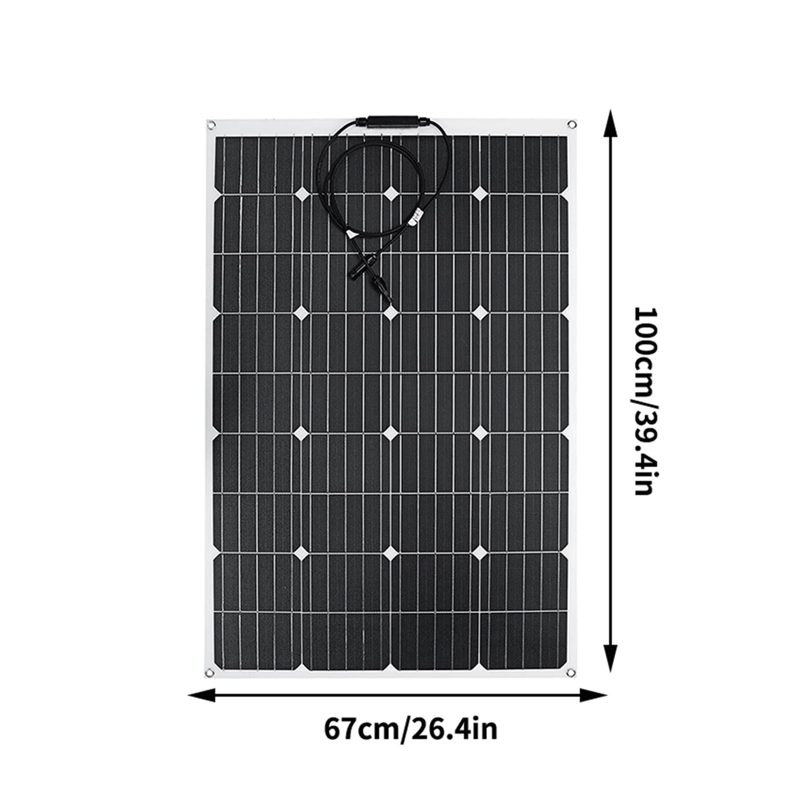 Pannello solare, 60 0W/1200W Pannello solare della tecnologia 18V CELLA SOLAR FLEXIBILE Fai da te Auto esterna impermeabile cavo RV di alimentazione ricaricabile Cella solare flessibile(Color:1PC 600W
