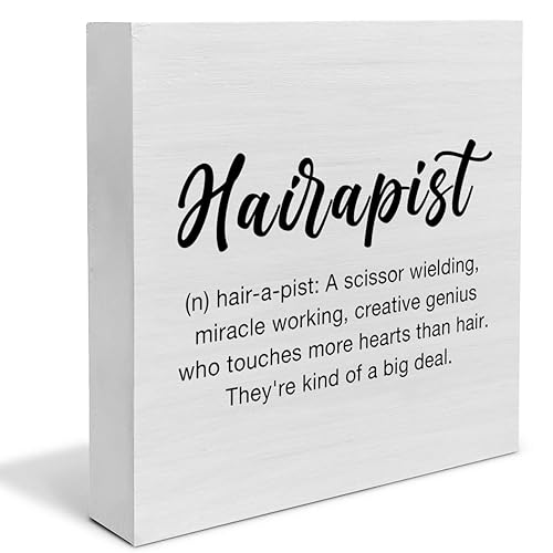 Hairapist Definition Wood Box Sign Decor Desk Sign Hair Stylist