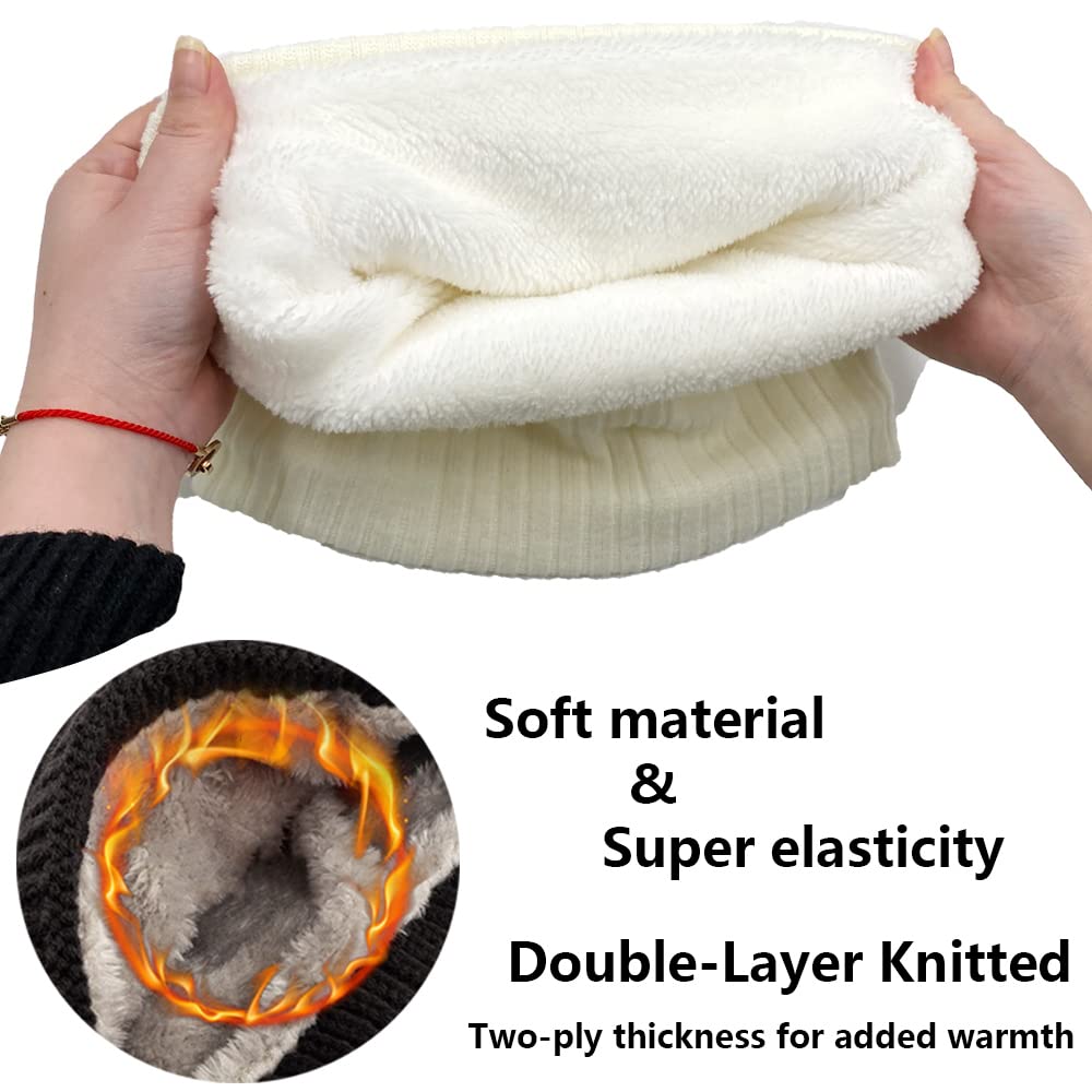 ehsbuy Scaldacollo In Pile Scaldacollo Termico Sciarpa a Cerchio Lavorata a Maglia Invernale Unisex Spessa Per Sport In Bicicletta