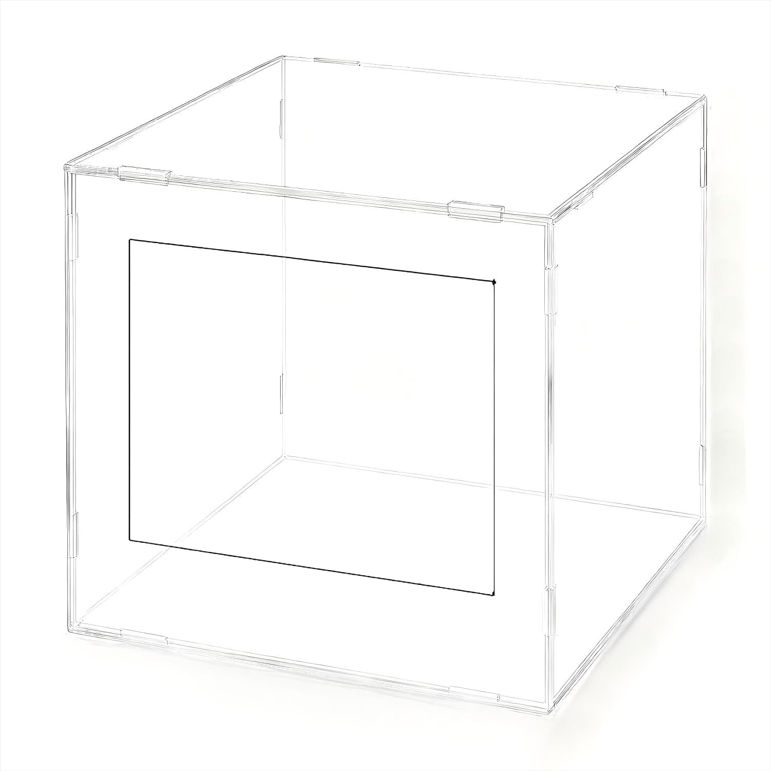 Splash Guard Cover for Glass Grinder | Transparent Protective Shield with Drain Port & Power Cord Slot | Universal Wet Grinder Safety Enclosure for Clean Workspace