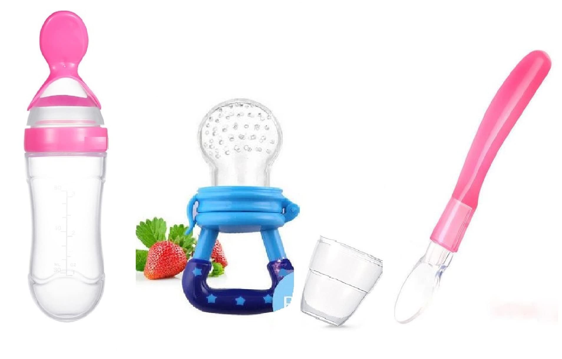 Gilli Shopee Baby Fruit Nibbler and Feeder Pacifier Baby Fruit Nipple | Nibbler for Babies with Baby Silicone Spoon (Multi-2)-image-18