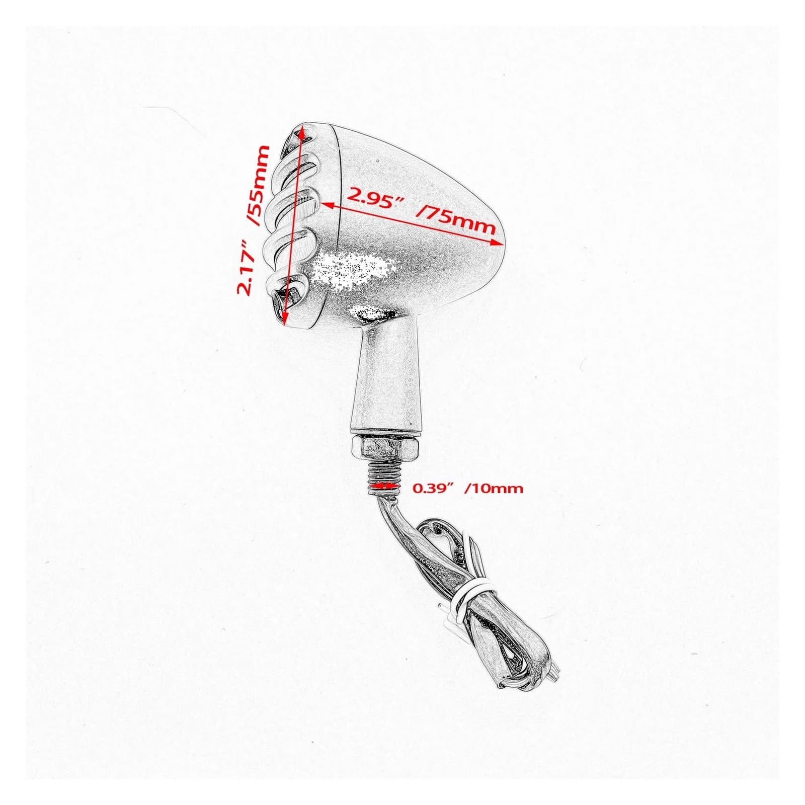Indicatori direzione LED moto Lampeggiante anteriore Indicatoris Motos