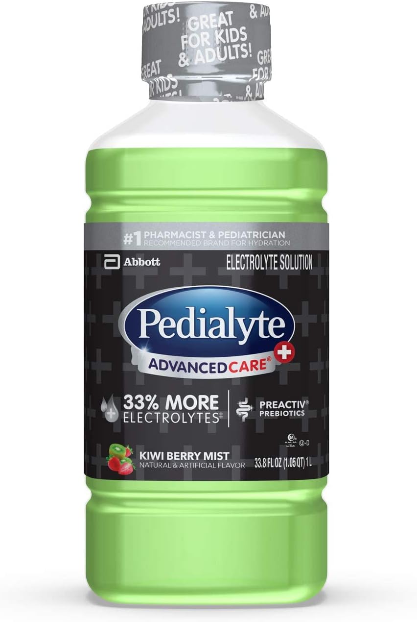 Pedialyte AdvancedCare Plus Electrolyte Drink, Kiwi Berry Mist, 1 Liter