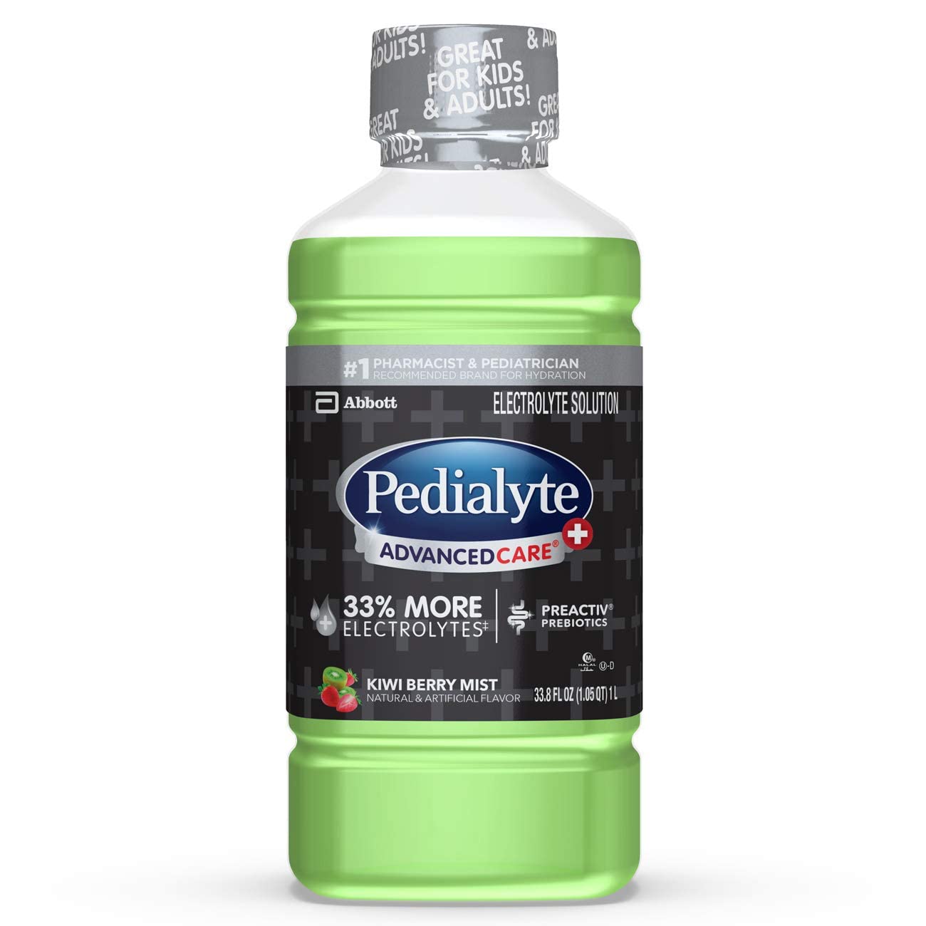 Pedialyte AdvancedCare Plus Electrolyte Drink, Kiwi Berry Mist, 1 Liter