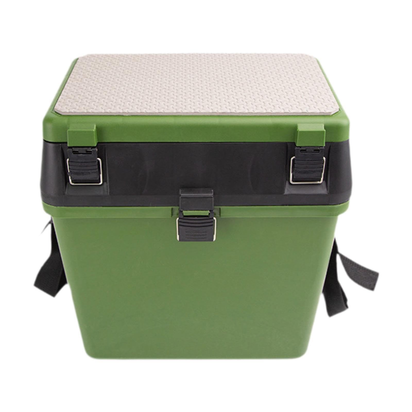 Caja de Pesca Multiusos con Capacidad de Carga de 100 Kg, Asiento Y Estuche para Señuelos de Pesca para Aficionados.