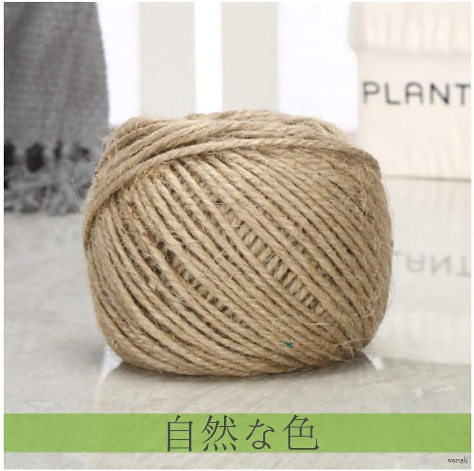 麻ひも,麻紐 カラフル,ナチュラルクラフトジュートロープコード,20ボリューム3mmx50m(54yd),DIYクラフトホームガーデ
