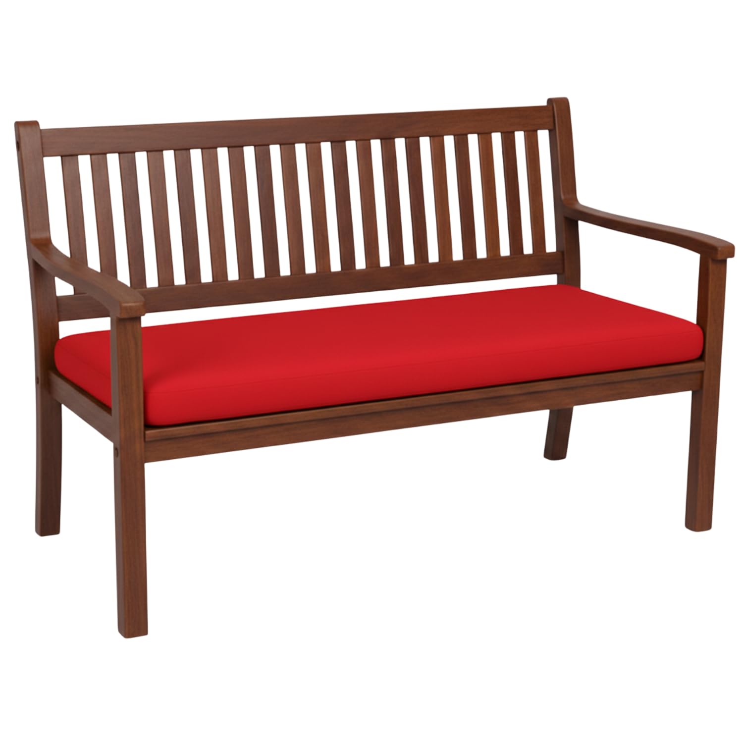 KOZZE FAB 3 Seater Garden Bench Cushion 140X50X5 CM | 100% Waterproof Outdoor Cushions for Rattan Furniture | Soft and Comfortable Patio Furniture Bench Seat Pad | Durable & Easy to Clean (Red) โ image 1