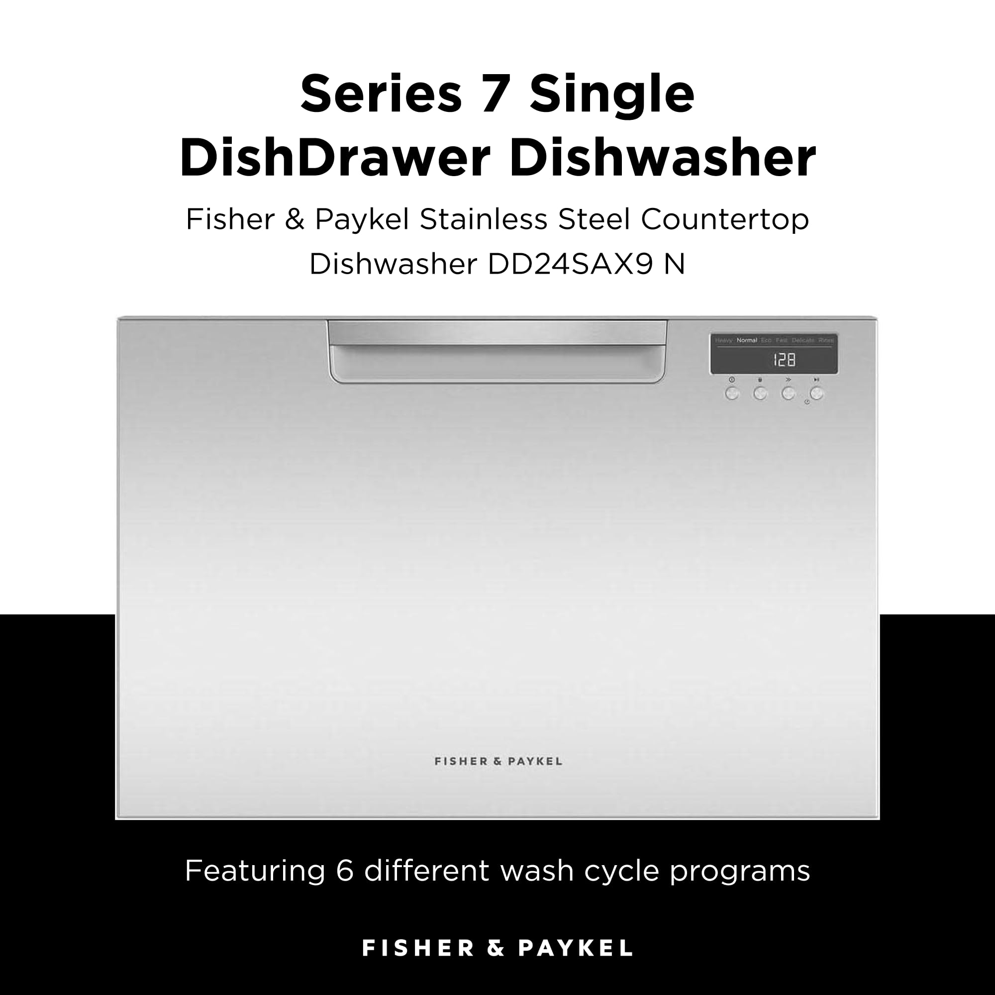 Fisher & Paykel DD24SAX9 Series 7 Contemporary Single DishDrawer | Built-In Dishwashers Stainless Steel Dishwasher Machine Flexible Washing Options with 6 Wash Programs product thumbnail 3