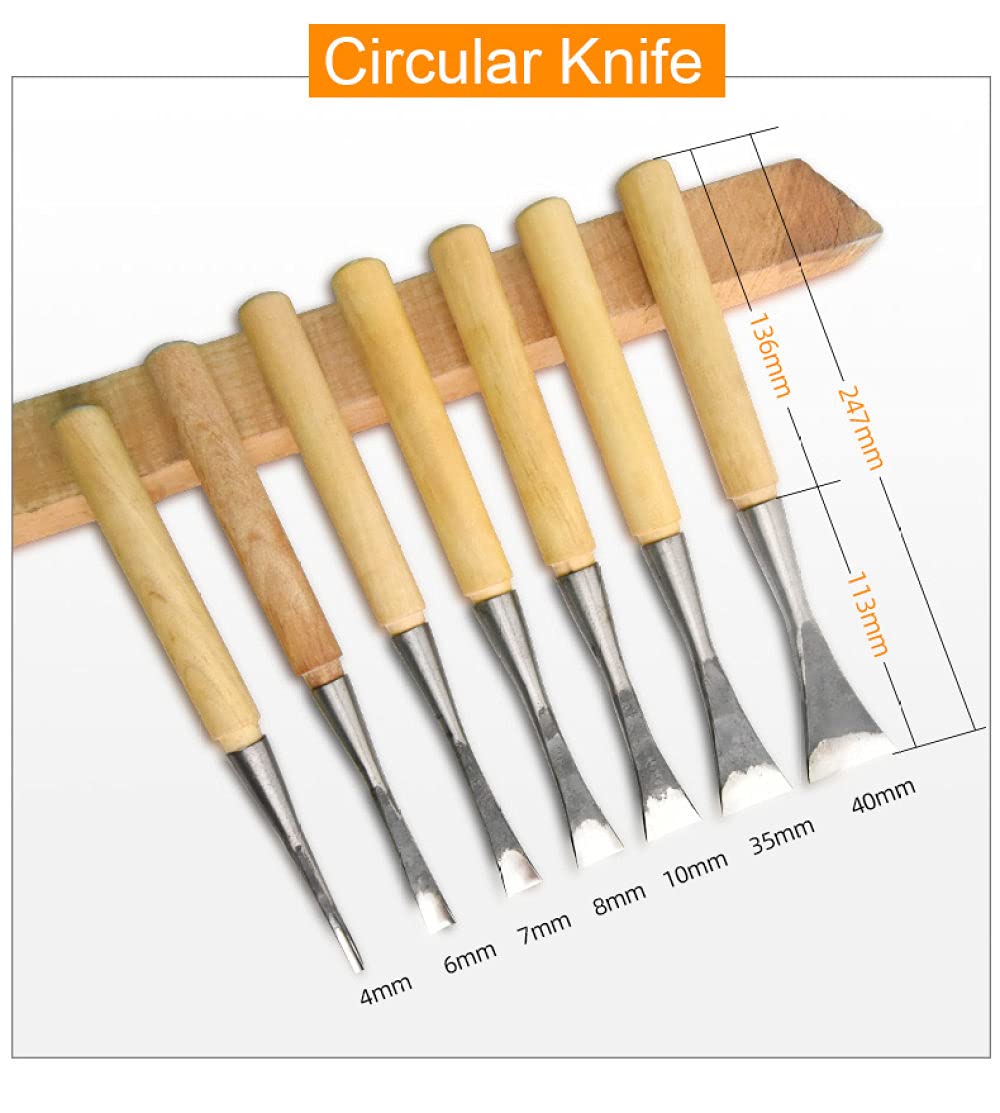 31 piezas de cuchillo de tallado profesional sello de madera DIY cuchillo de cincel de mano herramientas de artesanía conjunto de herramientas de escultura de cincel de tallado, como se muestra