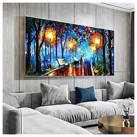DIY 5D diamantmålningssatser full borr landskapsälskare i den regniga lätta vägen vuxen barn diamantkonst broderi korsstygn kristall strass handarbete hantverk för hem väggdekoration – 30 x 60 cm