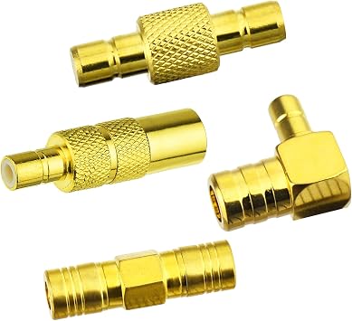 Bingfu DAB+ SMB Adapter Set 50 Ohm 4 Pieces Male Female Adapter