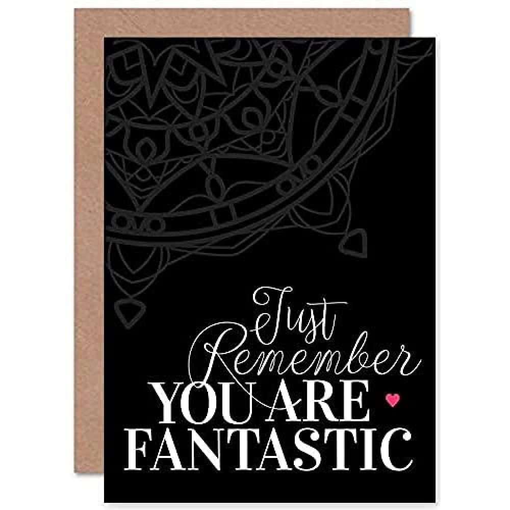 Artery8 Greeting Card - Motivational Quote - Black