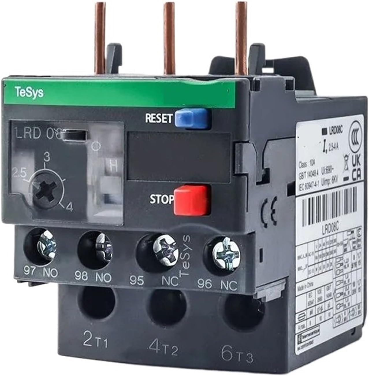 Overload Relay LRD12C lrd16c lrd21c lrd32c Three-Pole Magnetic Trip 10A lc1d Protection(LRD12C)