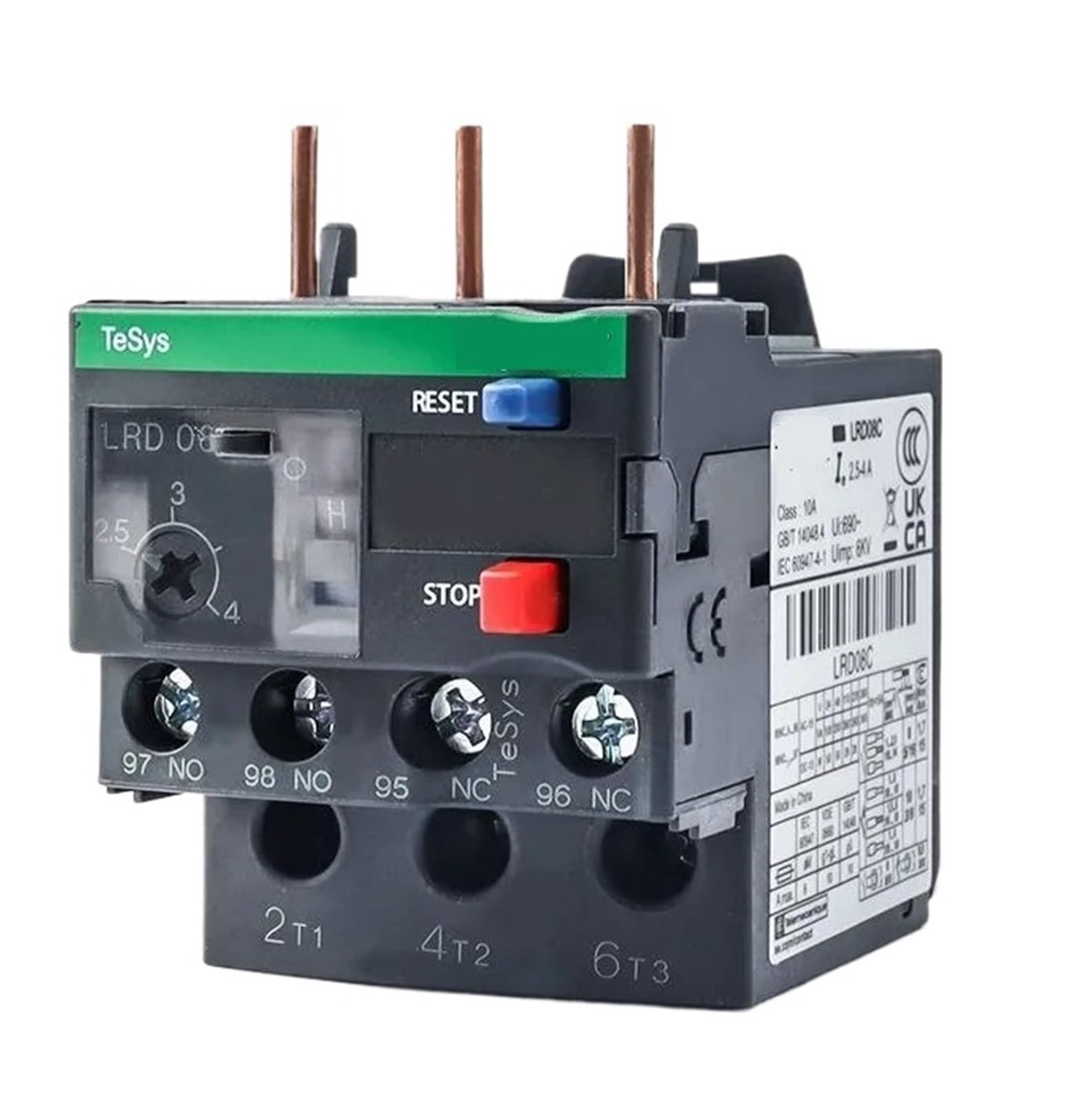 AQHYEBNSR Overload Relay LRD12C lrd16c lrd21c lrd32c Three-Pole Magnetic Trip 10A lc1d Protection(LRD32C)