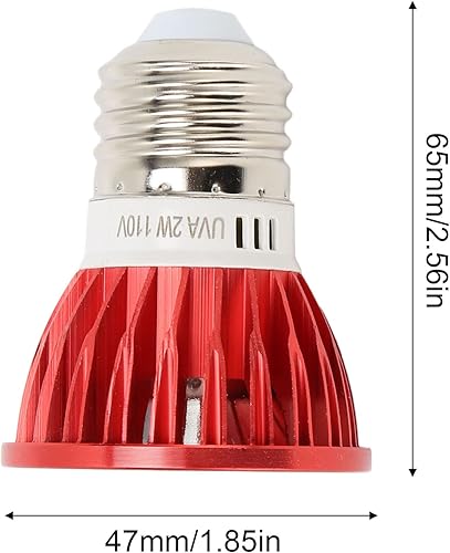 Miniatura 7 de Fockety Bombilla de lámpara de calor para reptiles, simulación infrarroja de 2 W, iluminación de luz solar de tortuga, bombilla de luz diurna para