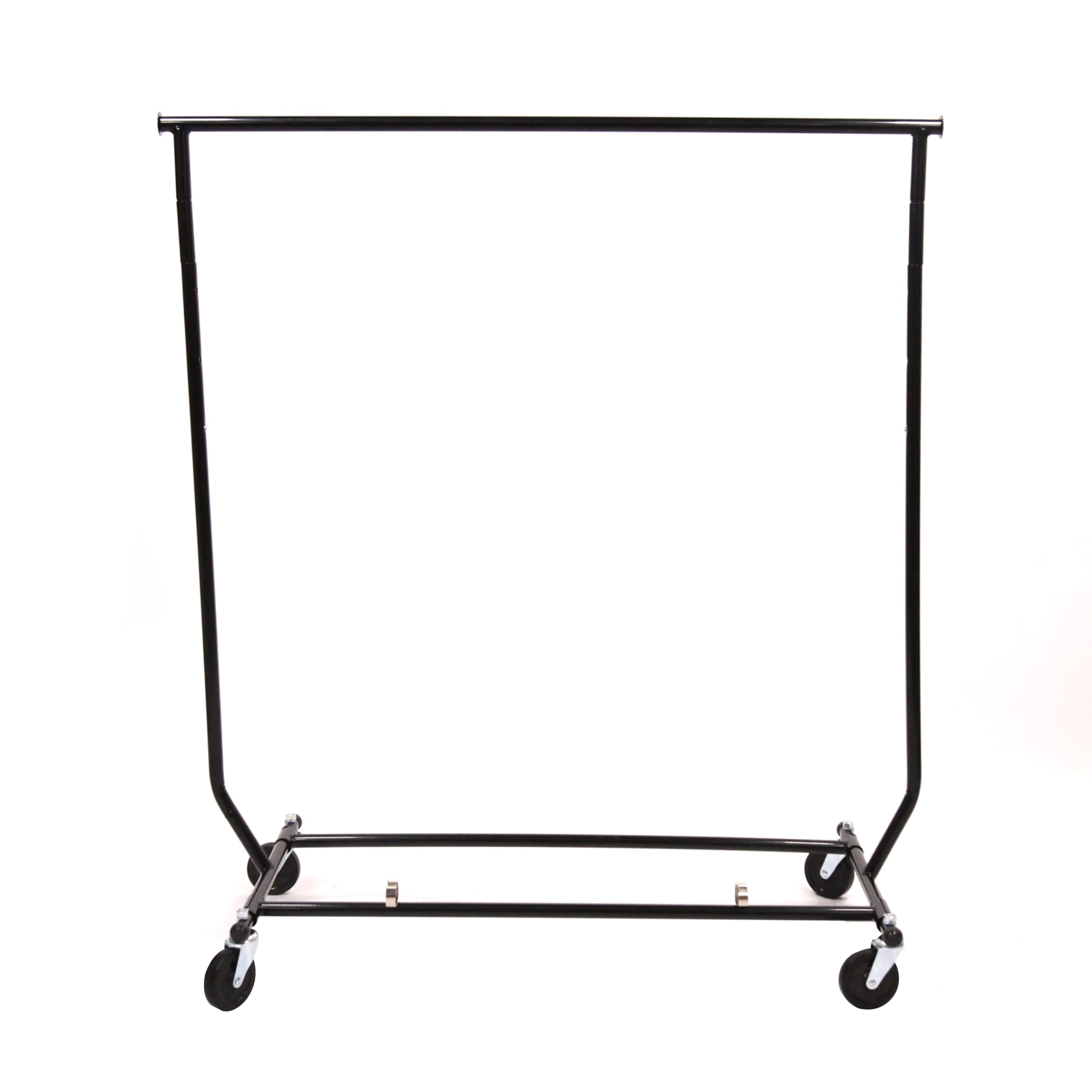 SSWBasics Rolling Collapsible Salesman Rack - EZ Fold Construction (48"W X 24"D X 56-66"H) - 250 Pound Weight Capacity - Perfect for Retail, Thrift, School, or Home Use