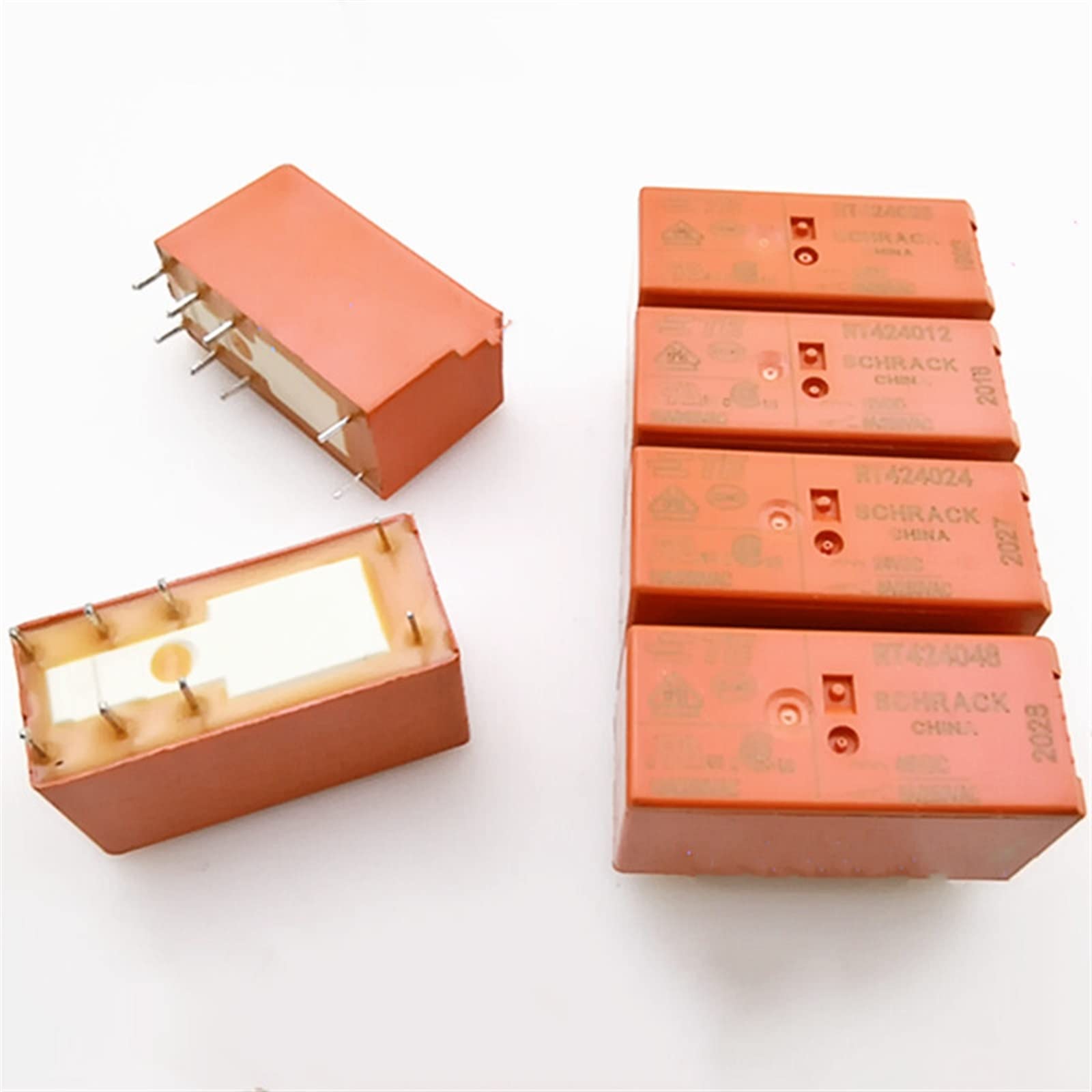 QEFHSVVZE 5pcs Original New RT424005 RTE24005 5VDC RT424012 RTE24012 12VDC RT424024 RTE24024 24VDC 8A250VAC 8PINS Power Relay(Rt424024)