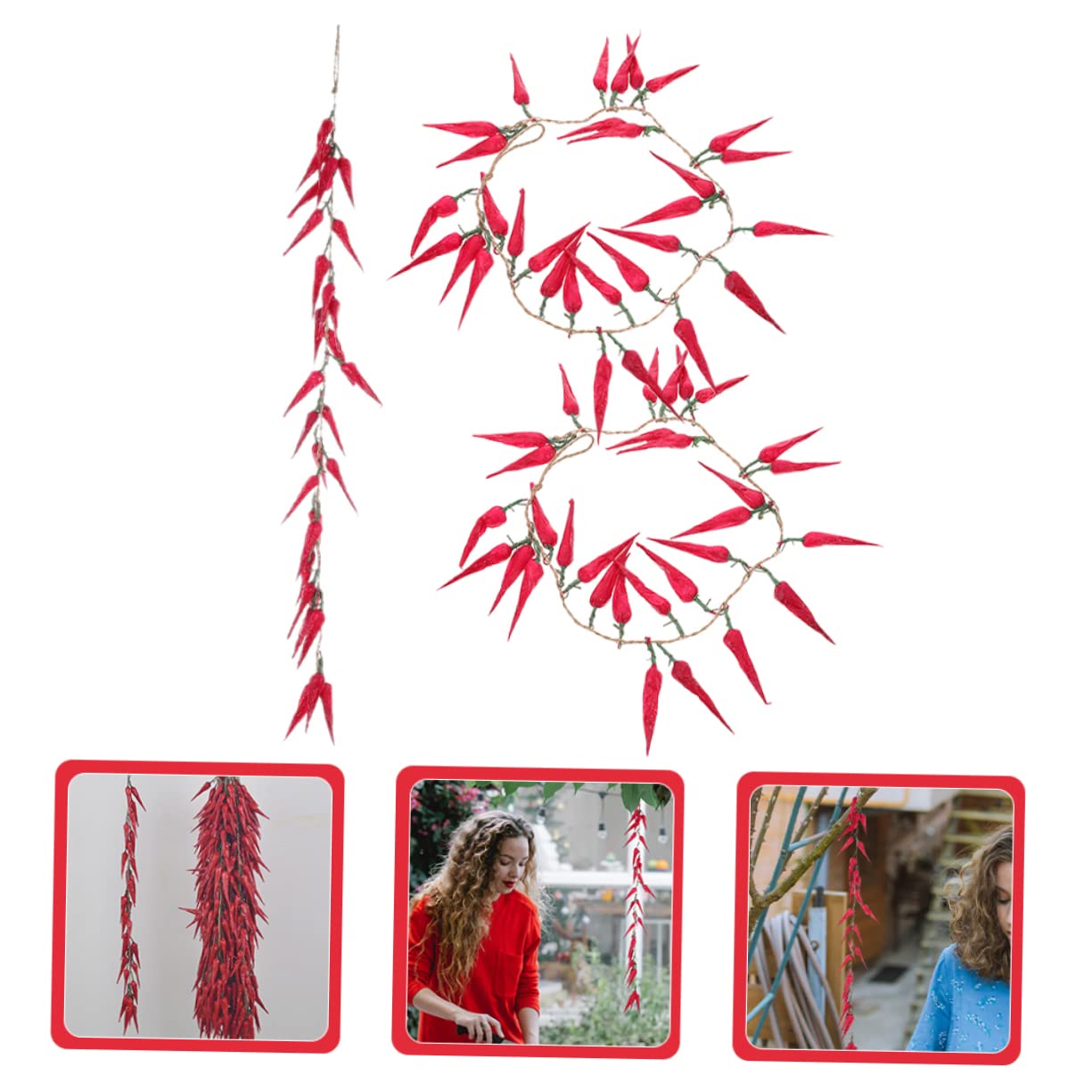 PRETYZOOM 15 Pz Spiedini di verdure simulati arredamento da appendere alla fattoria peperoni rossi artificiali Decorazione fotografia decorazioni di peperoncino Verdure realistiche Schiuma