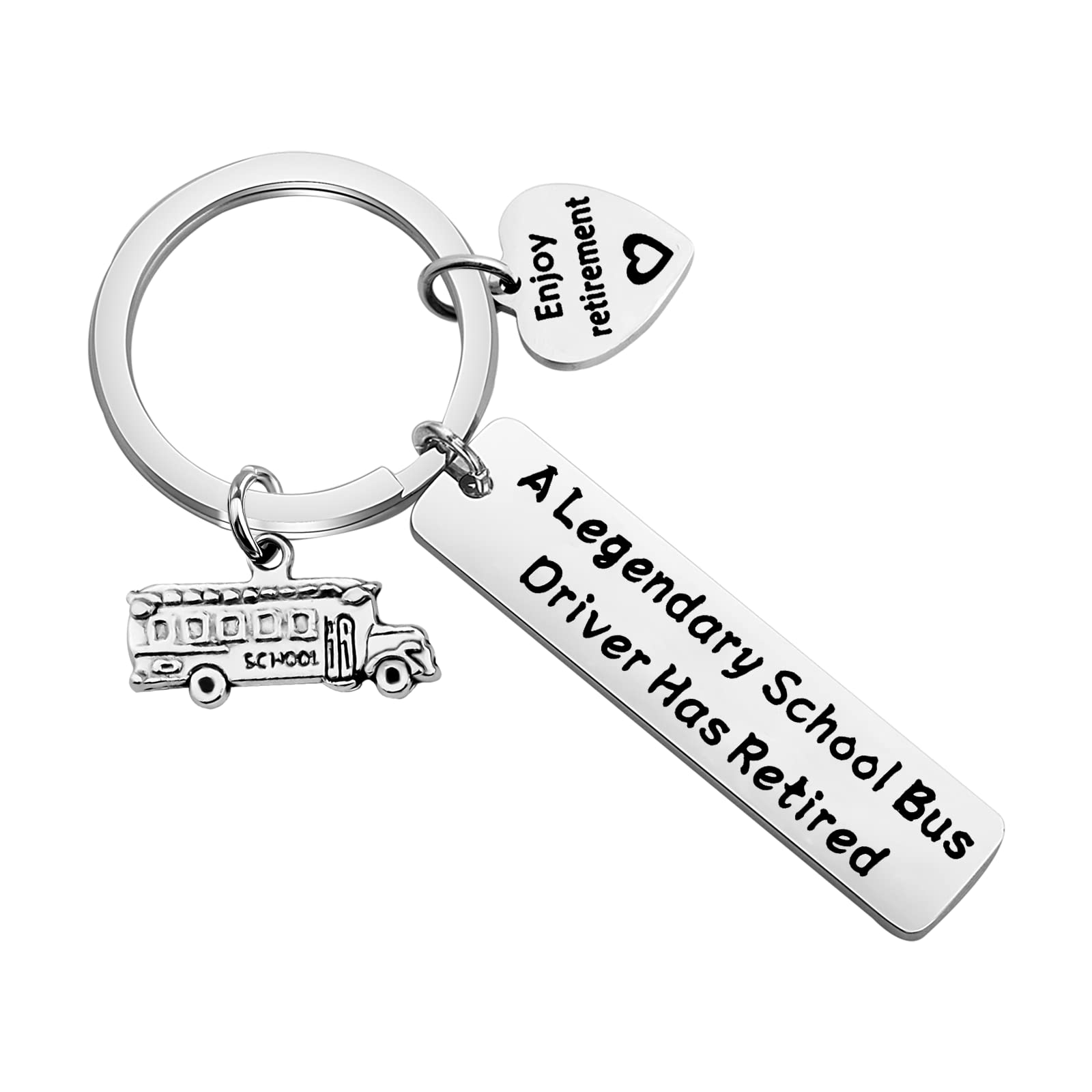 AATOP School Bus Driver Keychain Appreciation Bus Driver Gifts for Women End of School Year Gift