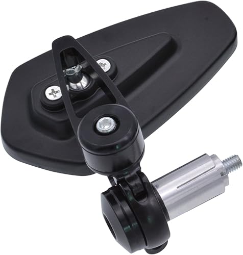 Miniatura 6 de KATUR Espejos de extremo para manillar de motocicleta de 7/8 pulgadas de 0.866 in, ovalados, CNC, billet, aluminio, azulado, antirreflejos,