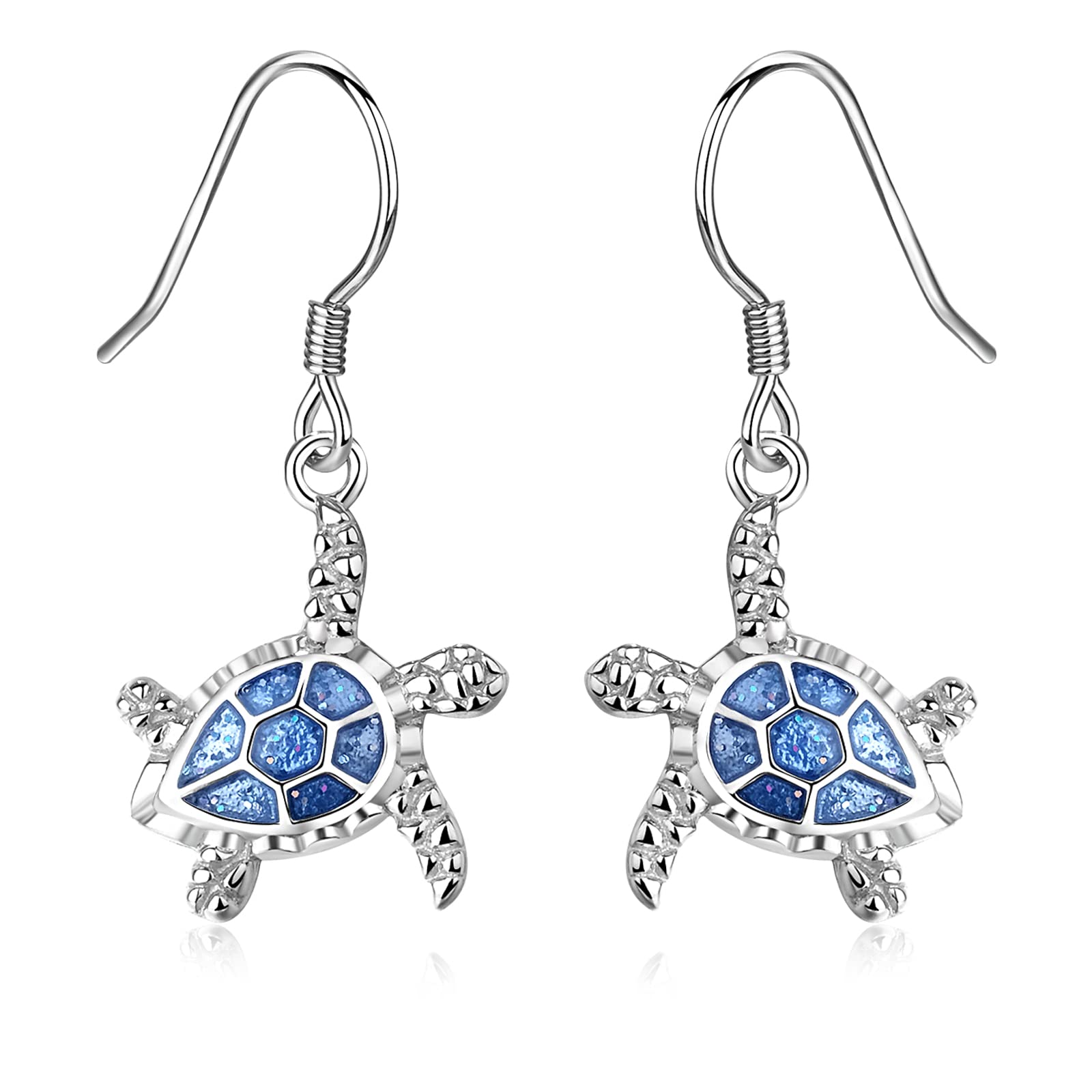 Starfish/Mermaid/Sea Turtle Earrings 925 Sterling Silver Beach Dangle Drop Earings Hawaiian Sea Ocean Jewelry Gifts for Women Girls