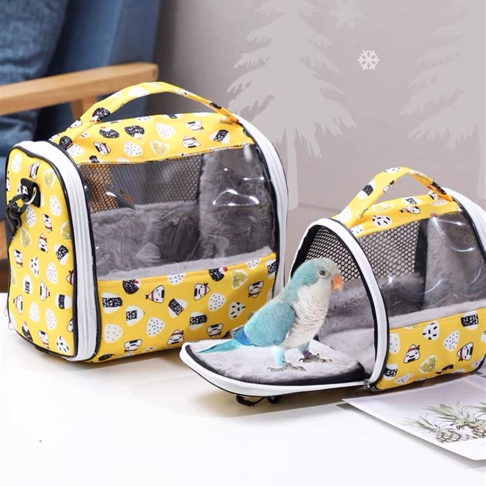 Vogelkäfige Warm Pet Vogel Träger Leichter Papageikäfig Tragbar mit Plüsch Zuckergleiter Rucksack Hamster Tasche for Kleintiere Zubehör(A,H)
