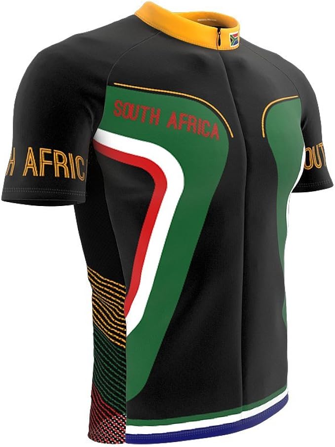 South Africa Full Zipper Bike Short Sleeve Cycling Jersey