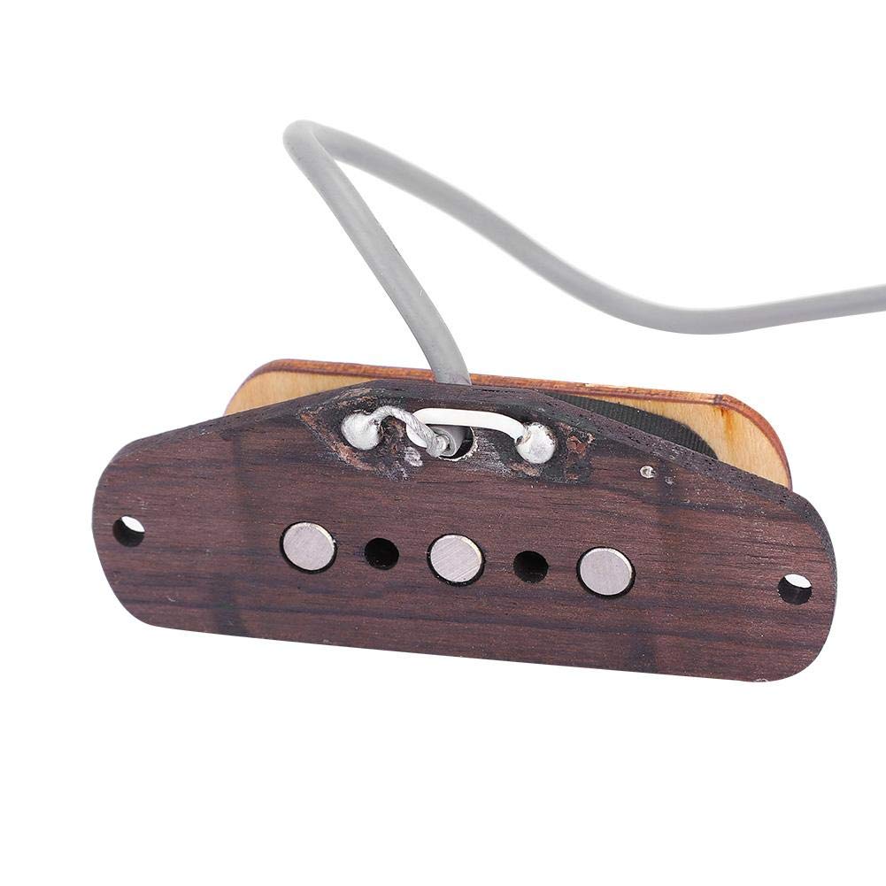 Dilwe Pick-up de Cigar Box Guitar, Capteur magnétique pré-câblé avec Prise d'entrée pièces de Rechange pour Cigar Box Guitar à 3 Cordes