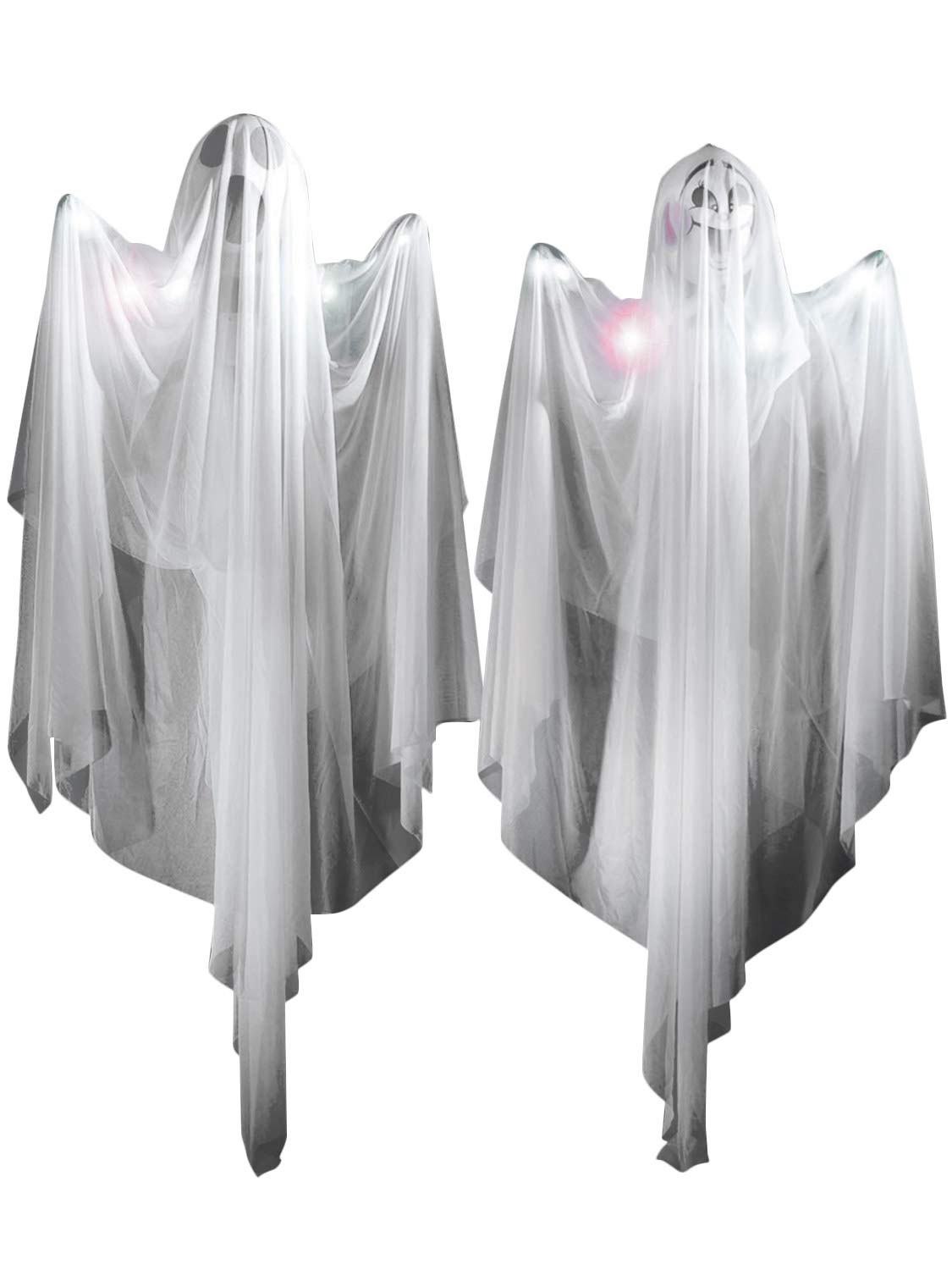 Halloween Hanging Ghost Decoration with Lights 150 Centimetres